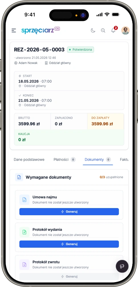 Twoja wypożyczalnia w kieszeni