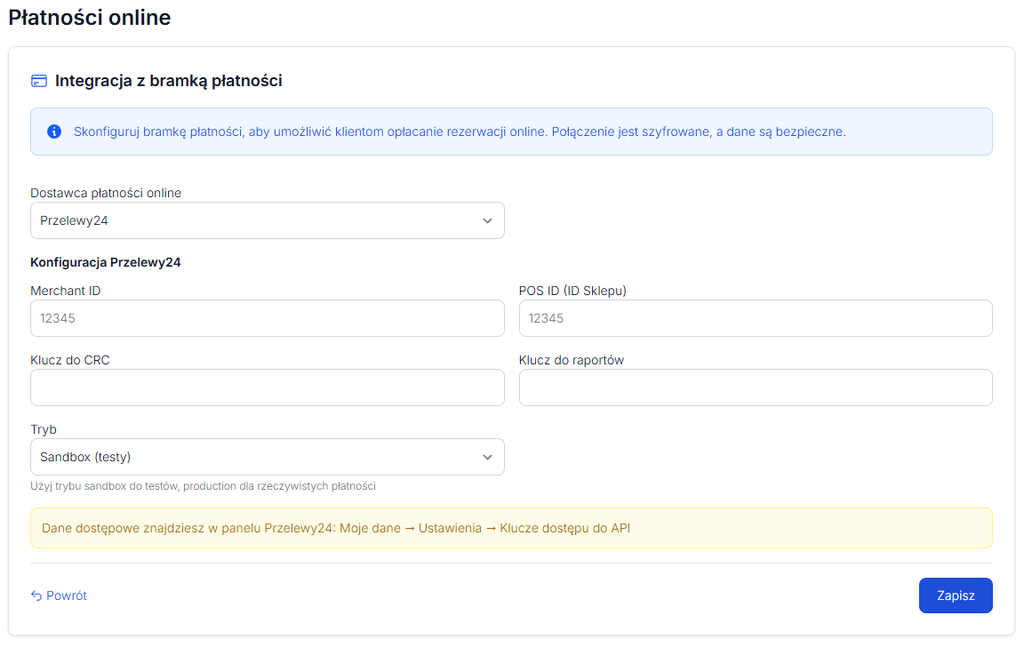 platnosci online formularz